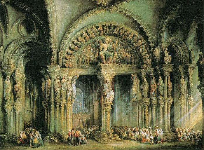 800px-El_Pórtico_de_la_Gloria_de_la_Catedral_de_Santiago_de_Compostela,_1849,_Jenaro_Pérez_Villaamil,_Palacio_de_la_Moncloa,_Madrid (700x514, 493Kb)