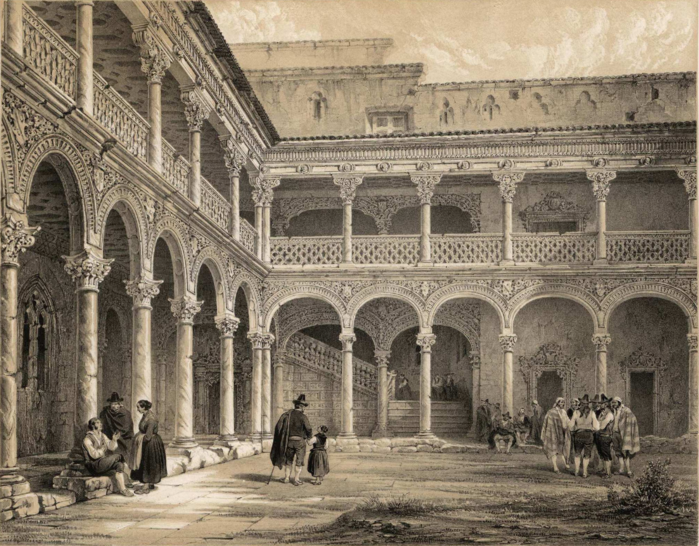 Jenaro_Pérez_Villaamil_(España_artística_y_monumental,_1850)_Palacio_Arzobispal_de_Alcalá_de_Henares,_patio_de_Fonseca (700x546, 793Kb)