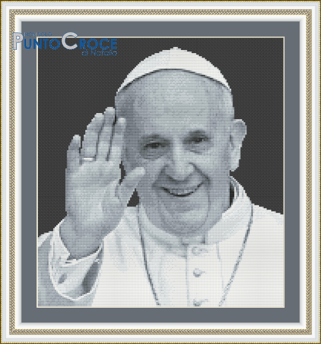 Papa Francesco 160x175, tela nera (652x700, 470Kb)