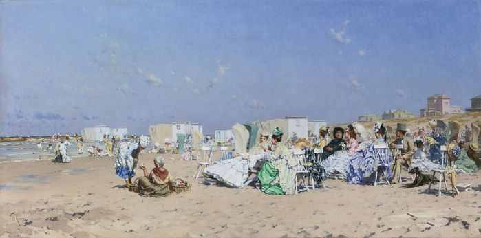 Frederick_Hendrik_Kaemmerer_-_Beach_At_Scheveningen_Holland (700x346, 271Kb)