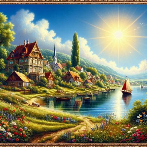 деревня на берегу озера1 (486x486, 66Kb)