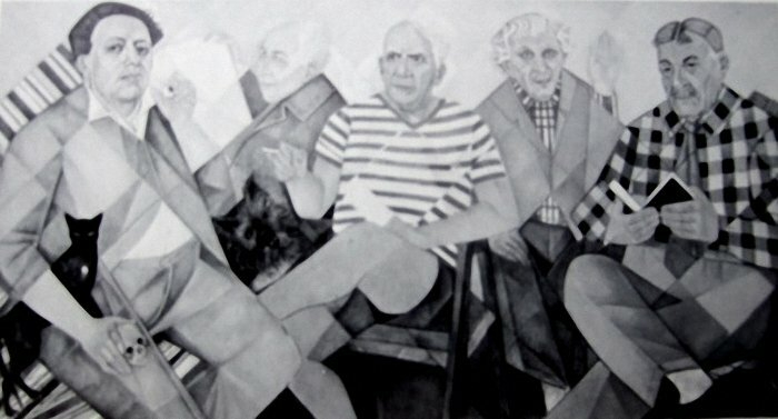 Homage to Friends from Montparnasse, 1962__Маревна (700x377, 119Kb)