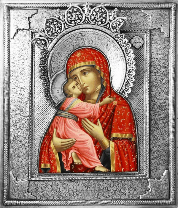 Владимирская икона Богородицы (600x700, 427Kb)