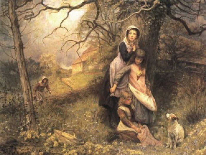 1890 Picking Primroses. (700x527, 122Kb)