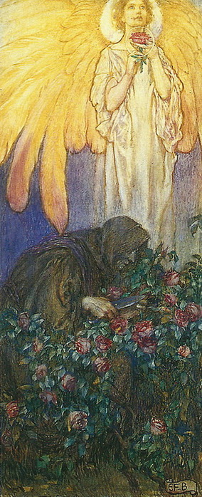 1909 'My Rose, I gather for the Breast of God' (284x700, 118Kb)