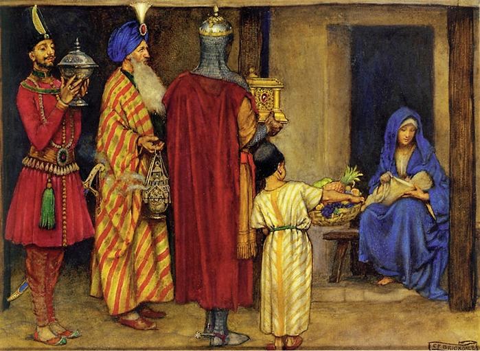 Carols - Three Wise Men Bearing Gifts (The Kings from Orient), , , , . 25.4 x 34.3 cm. (700x511, 79Kb)