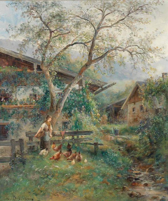 В домашнем саду (In the Farmhouse Garden)_66 х 56_х.,м._Частное собрание (584x700, 617Kb)