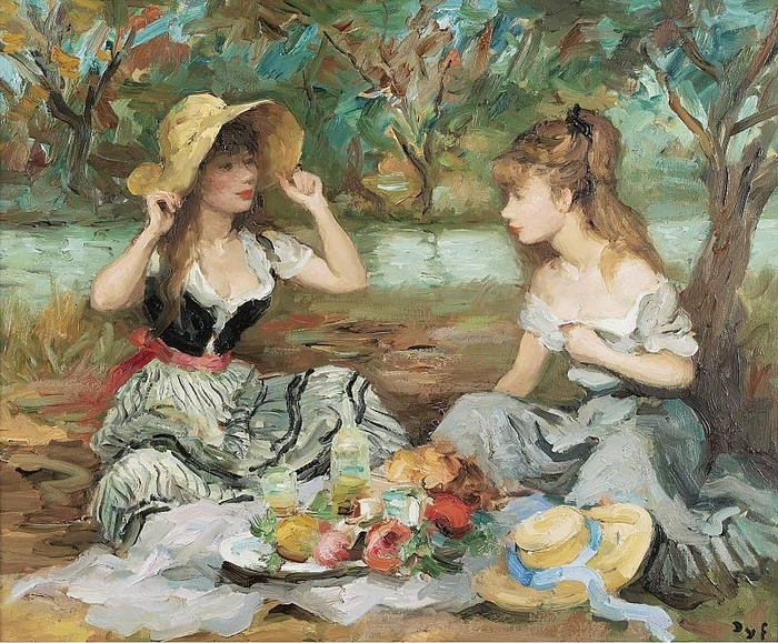 Marcel Dyf 1899-1985 - French  Impressionist Painter - Lady Claudine - Tutt'Art@ (11) (700x579, 531Kb)