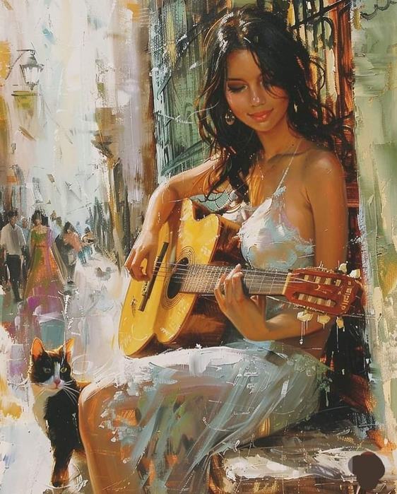 The Muse in Amber Strings (562x700, 85Kb)