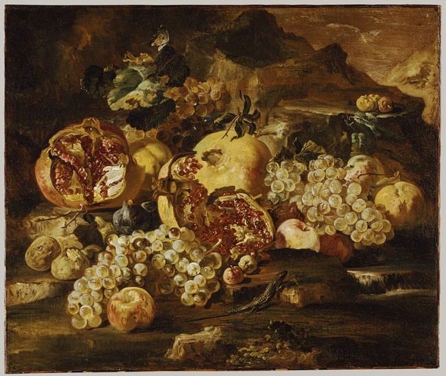 Pomegranates and Other Fruit in a Landscape