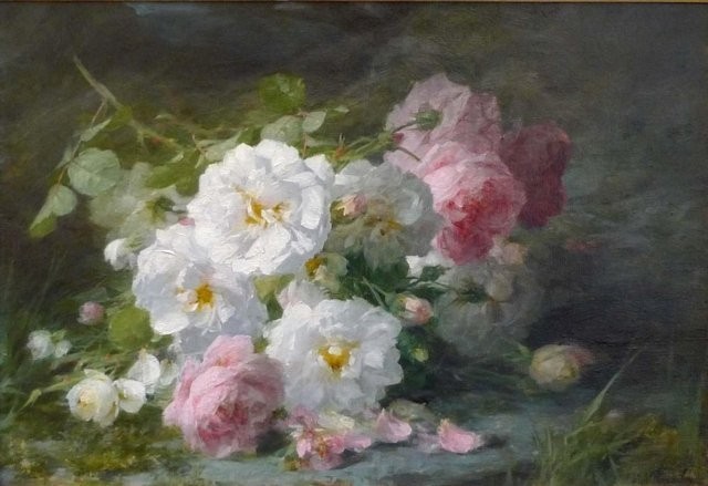 Andre Benoit Perrachon - Still life of flowers