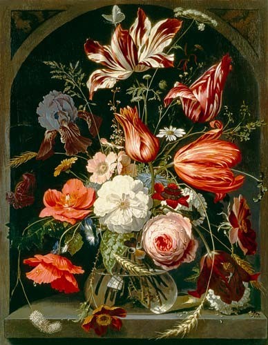 Artprint of A Still Life of Flowers in a Glass Bowl