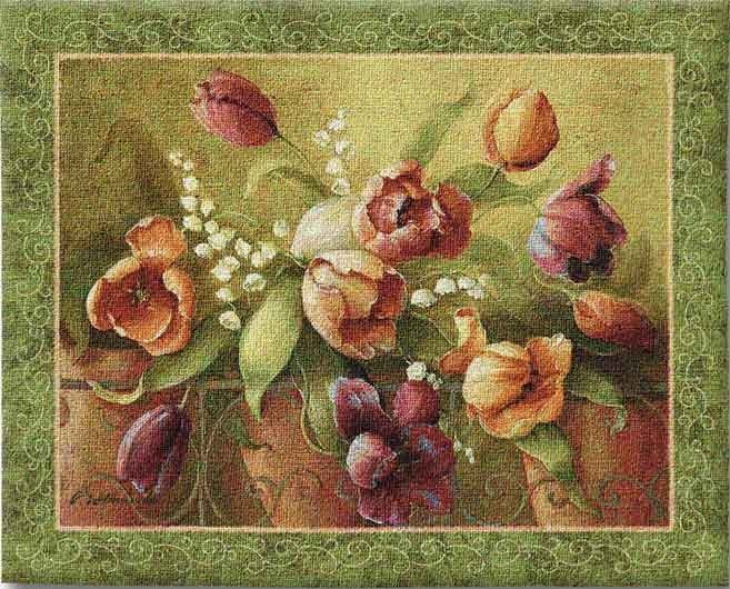 Terrace Tulips tapestry