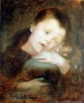 Eugene Carriere "Girl wiht doll" 1886