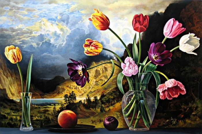 Tulips with Rocky Mountain Storm