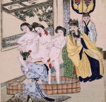 Bathing king's ladies in his presence