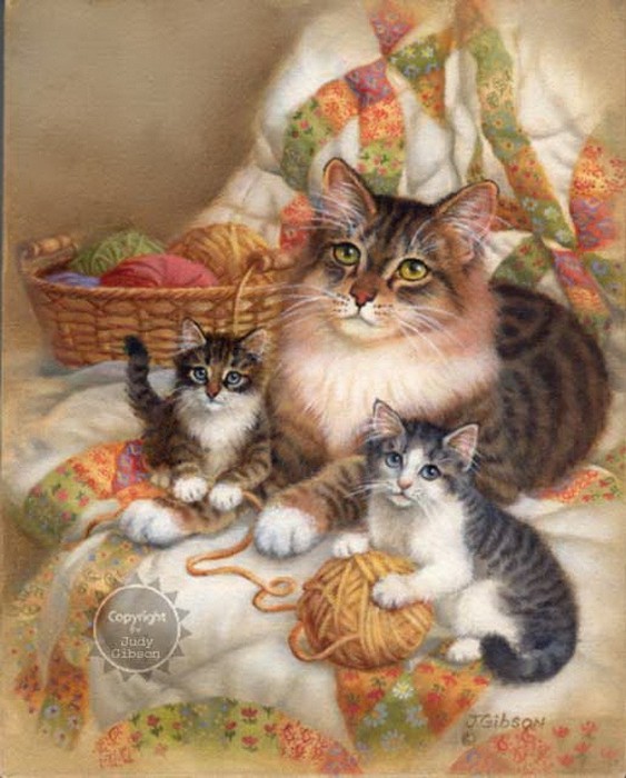 Mother & 2 kittens