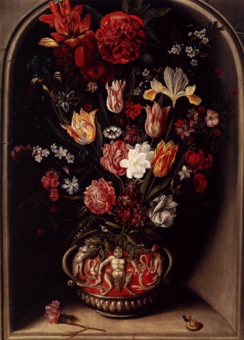 Flower Vase in a Niche  1615