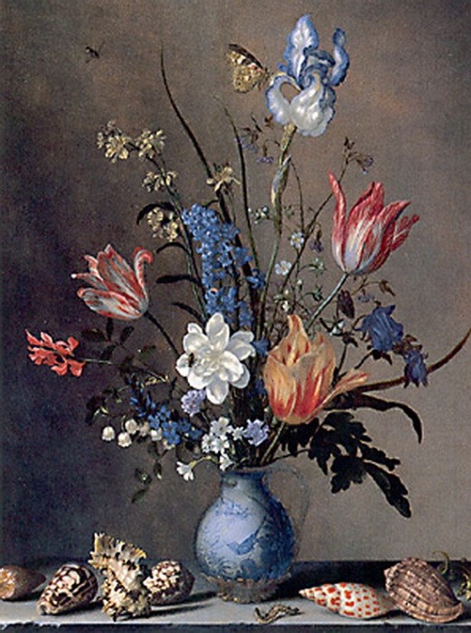 Balthasar van der Ast - STILL LIFE WITH FLOWERS, SHELLS AND INSECTS
