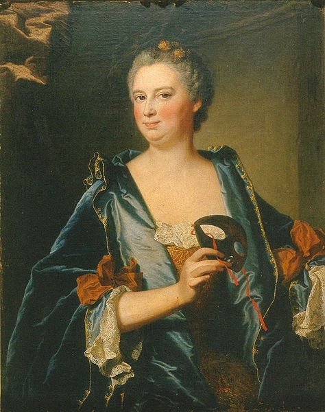 Marie-Madeleine Mazade  Date	 1734 Source	 collection priv?e  Author	 Hyacinthe Rigaud (16591743) 