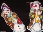 Объемные елочные игрушки "Снеговики"
