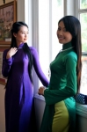 Two Hue Girls by Window