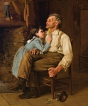 JOHN GEORGE BROWN, American (1831 - 1913), Grandpa loves Butter