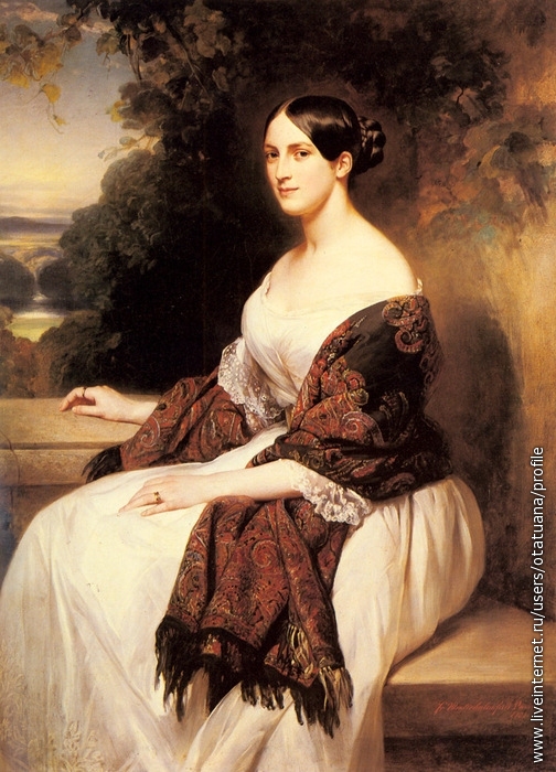 Franz Xavier Winterhalter. Portrait of Madame Ackerman, the wife of the Chief Finance Minister of King Louis