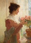 WALTER GRANVILLE SMITH, American (1870-1938), Woman by a Window