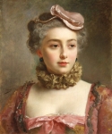 Portrait De Jeune Femme - Gustave Jean Jacquet