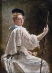 Lady With A Staff - Gustave Jean Jacquet