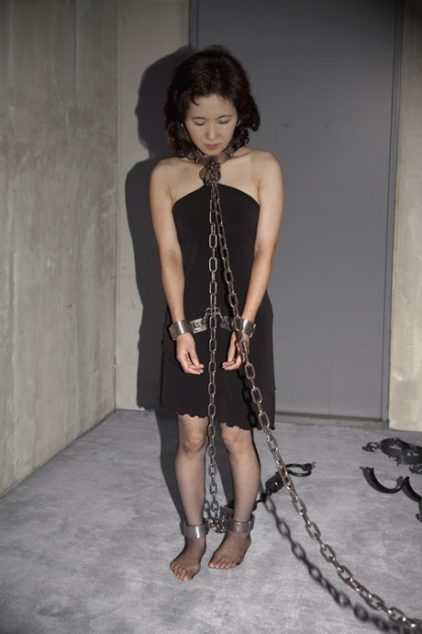 Secretary chained vibrator lingerie