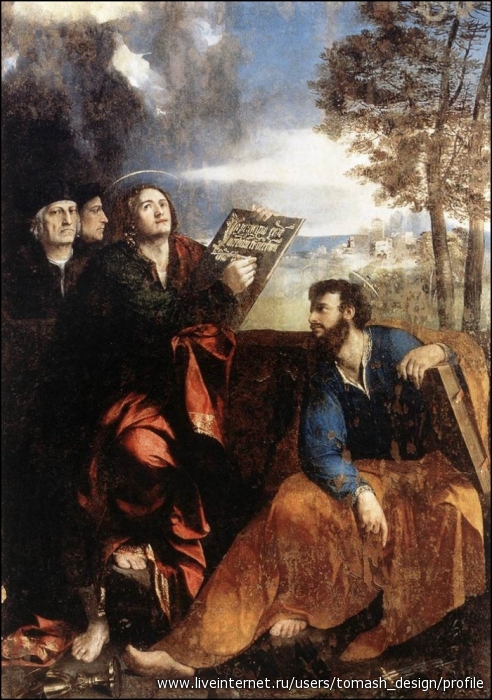 DOSSI Dosso Sts John and Bartholomew with Donors.
