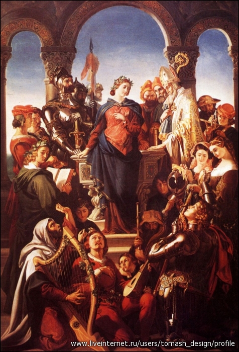 Maclise Daniel  The  Spirit  Of  Chivalry.