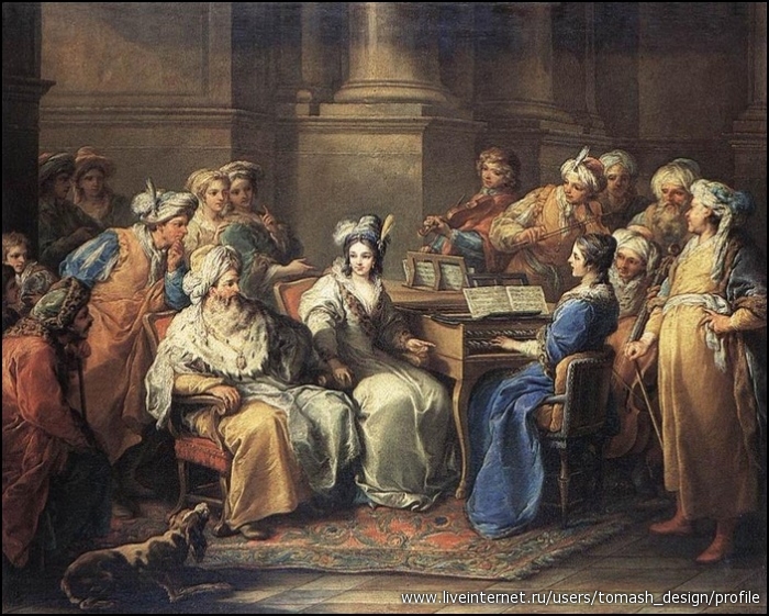 LOO  Carle  van  The  Grand  Turk  Giving  A  Concert  To  His  Mistress