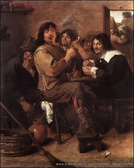BROUWER  Adriaen  Smoking  Men